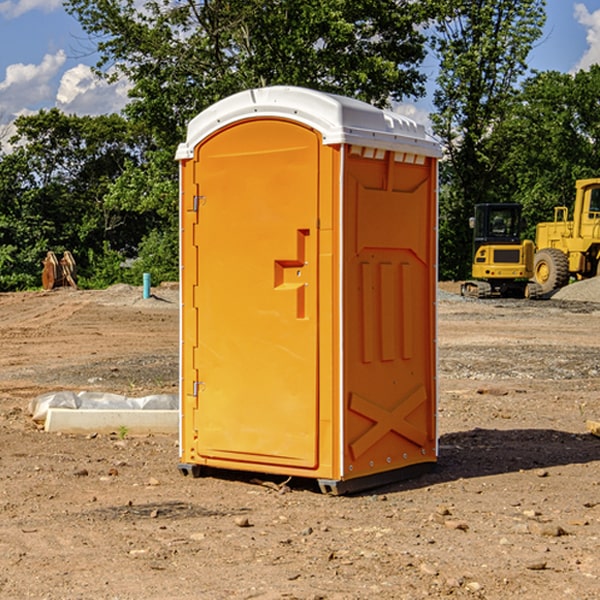 how often are the portable restrooms cleaned and serviced during a rental period in Viola Illinois